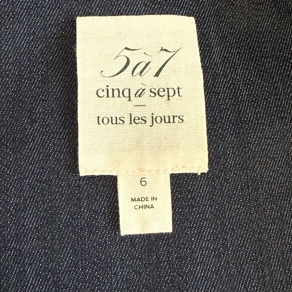 CINQ À SEPT Laney Lace Denim Jacket Size 6 - Picture 5 of 5
